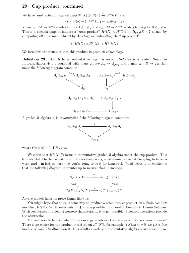 Cohomology and Cup Product Structures | PDF | Manifold | Topology