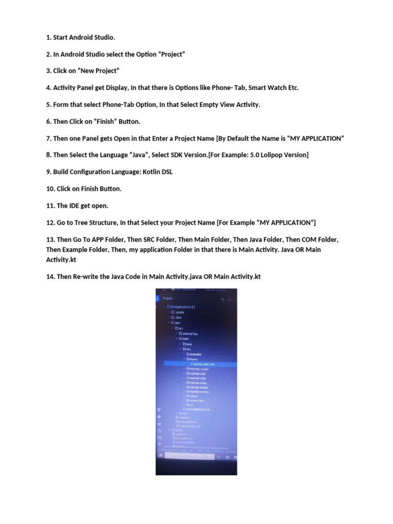 Create a Simple Android App in Java | PDF