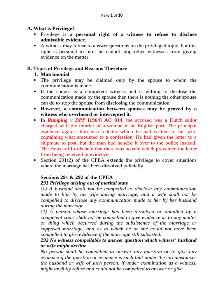 5. Privilege (Edited) | PDF | Self Incrimination | Discovery (Law)