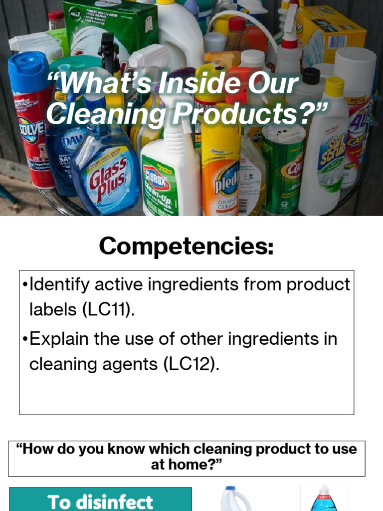 Understanding Cleaning Product Ingredients | PDF | Chemistry | Cleaning