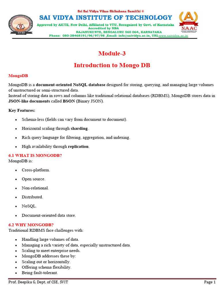 Introduction to MongoDB Basics | PDF | Replication (Computing) | No Sql