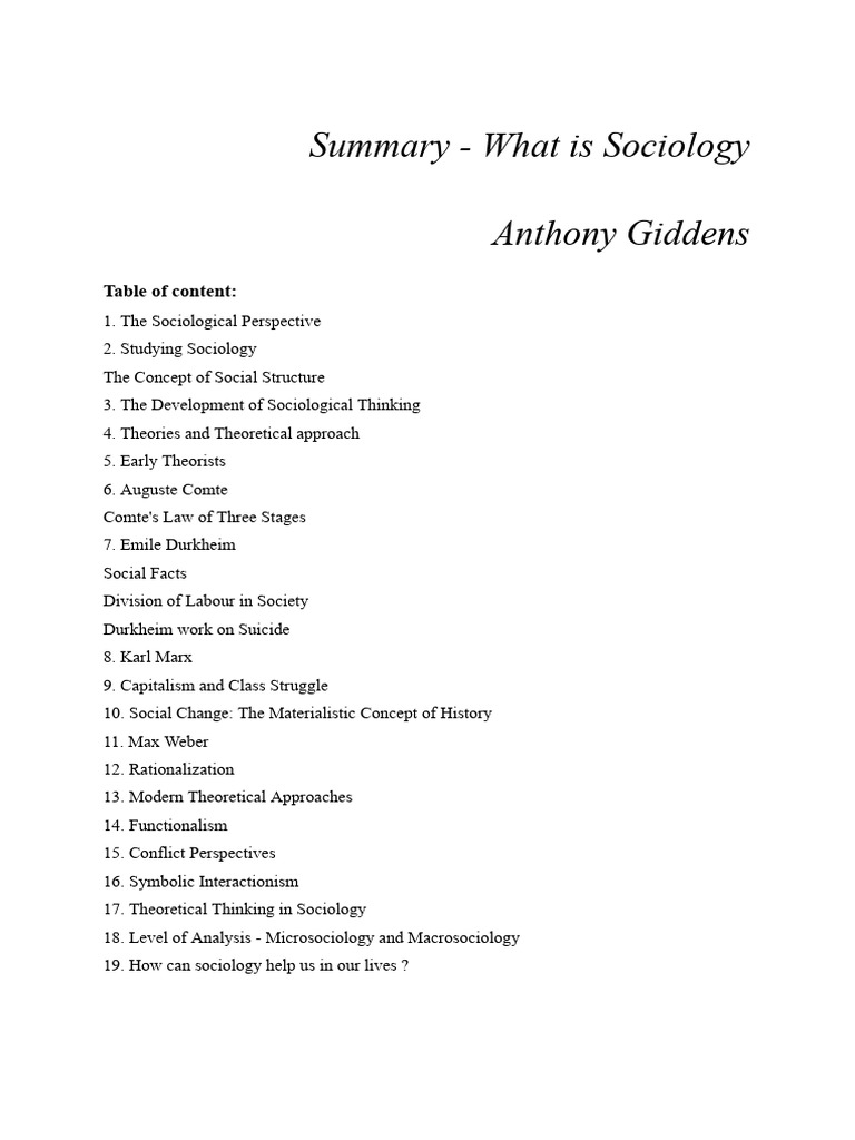 Introduction to Sociology Concepts | PDF | Sociology | Émile Durkheim