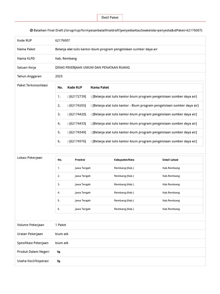 RUP - Konsolidasi | PDF