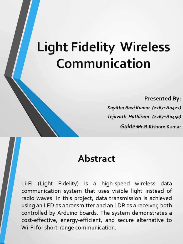 Li-Fi: High-Speed Light Communication | PDF | Computing | Service ...