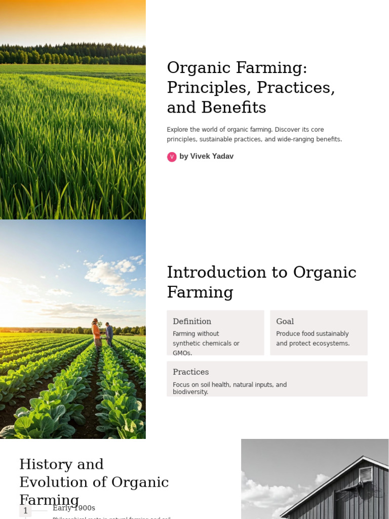 Organic Farming: Principles & Benefits | PDF | Organic Farming ...