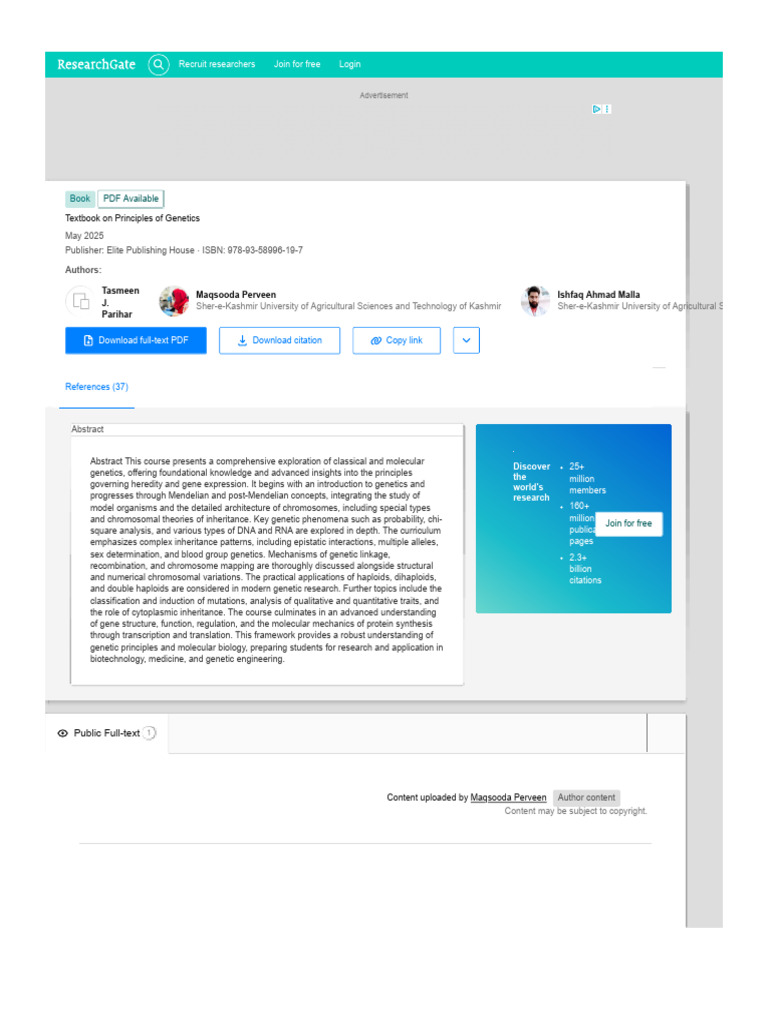Principles of Genetics Textbook PDF | PDF | Genetics | Heredity