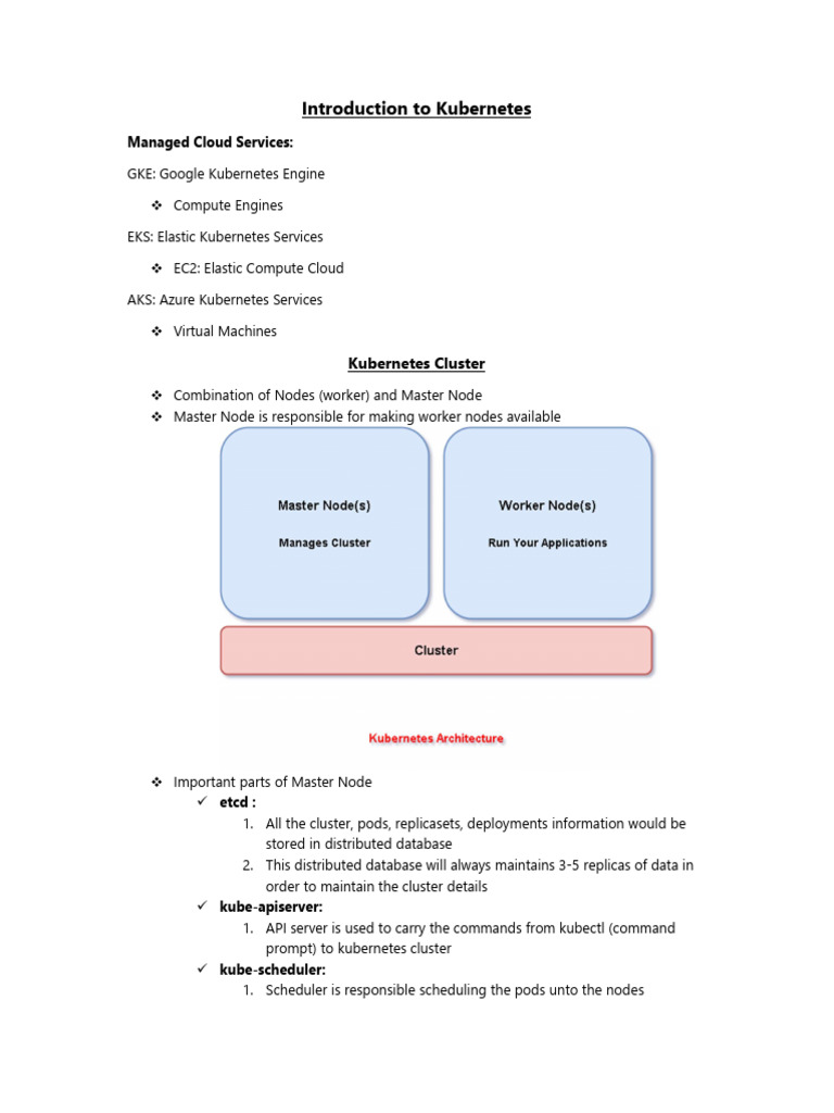 Introduction To Kubernetes | PDF | Computer Cluster | Software