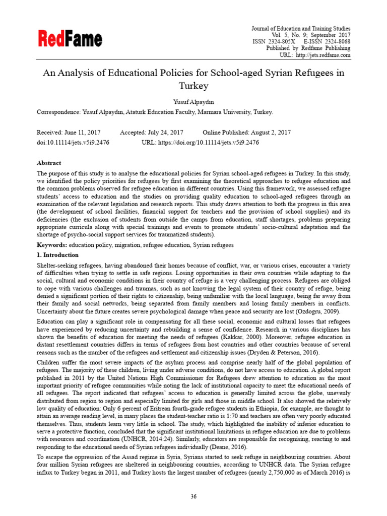 Syrian 3 | PDF | Refugee | Refugees Of The Syrian Civil War