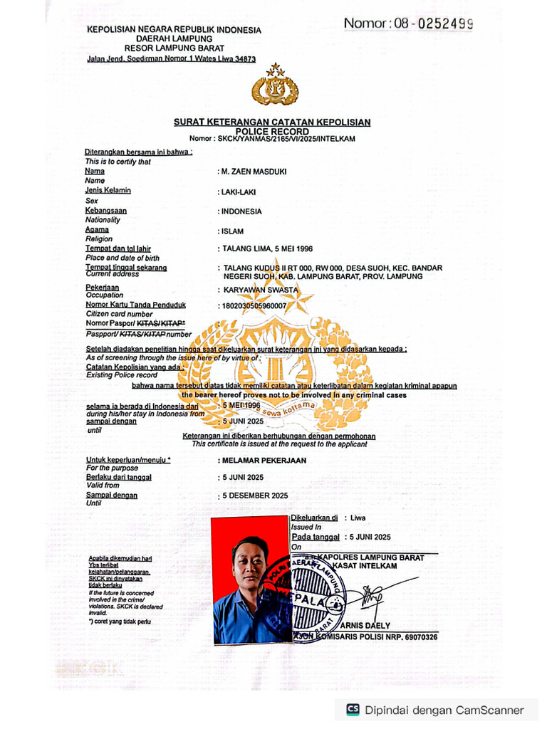SKCK | PDF