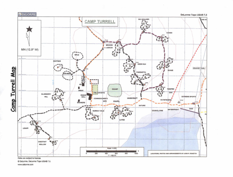 Camp Turrell Map - JPR | PDF