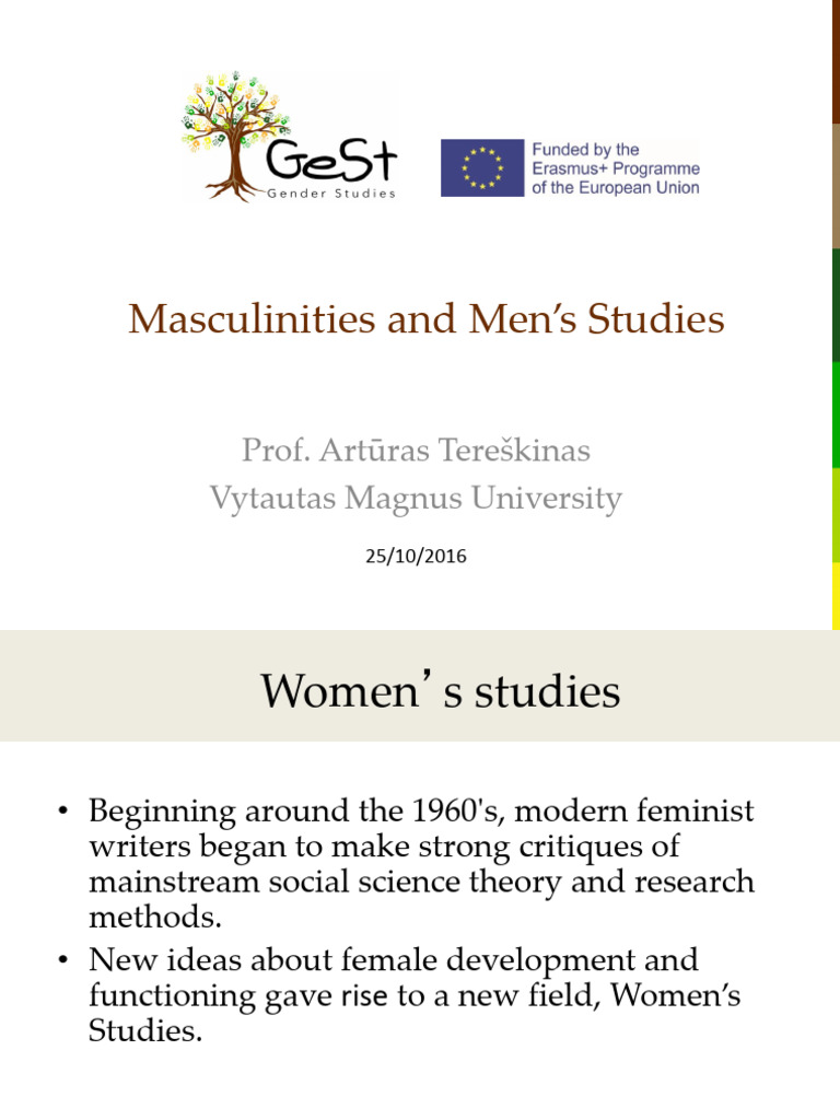 Understanding Men's Studies and Masculinities | PDF | Masculinity | Gender