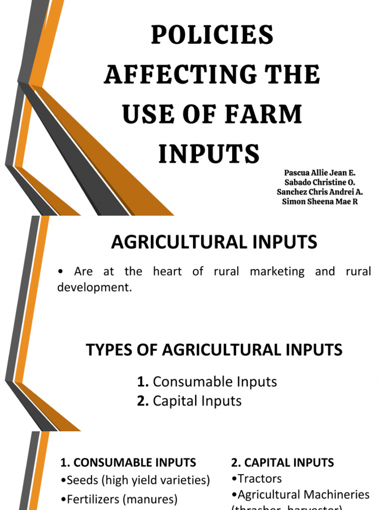 Group 6 Policies Affecting The Use of Farm Inputs 20250916 105957 0000 ...
