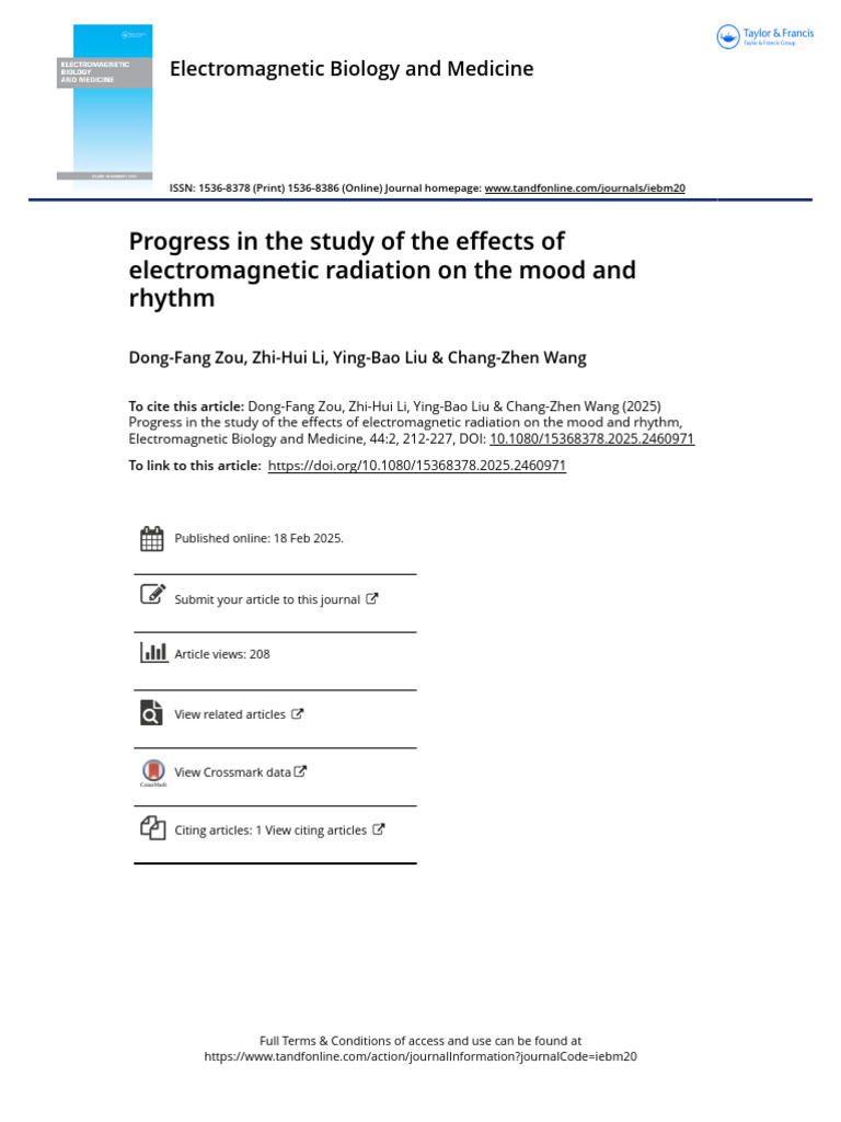 Progress in The Study of The Effects of Electromagnetic Radiation On ...