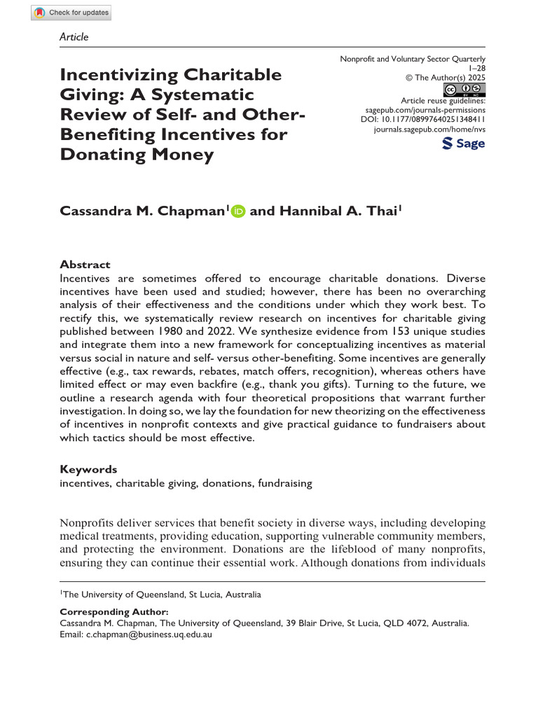 Incentivizing Charitable | PDF | Incentive | Taxes