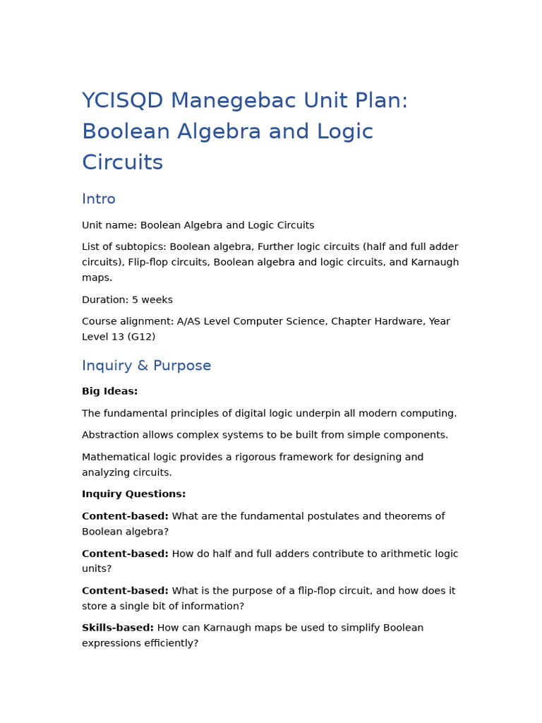 c8475582-a67d-4ed6-a298-1ab13692f6c2 | PDF | Boolean Algebra | Teaching ...