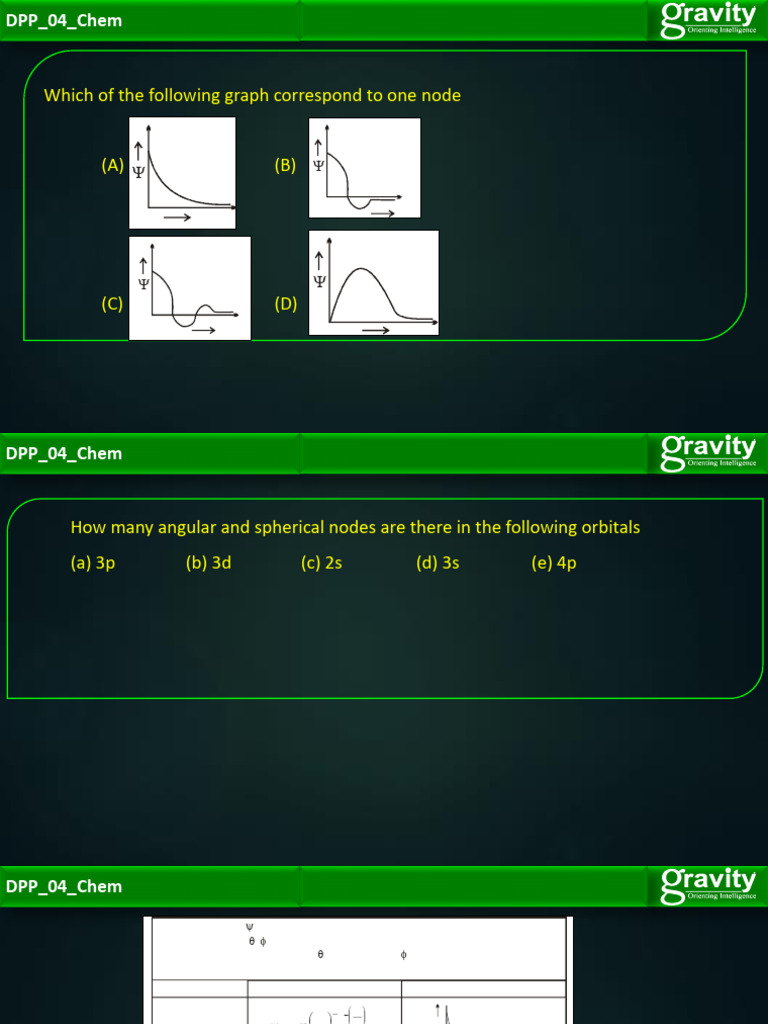 Quantum Chemistry: Nodes and Orbitals Analysis | PDF | Atomic Orbital ...
