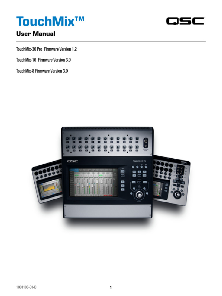TouchMix User Manual & Safety Guide | PDF | Ac Power Plugs And Sockets ...