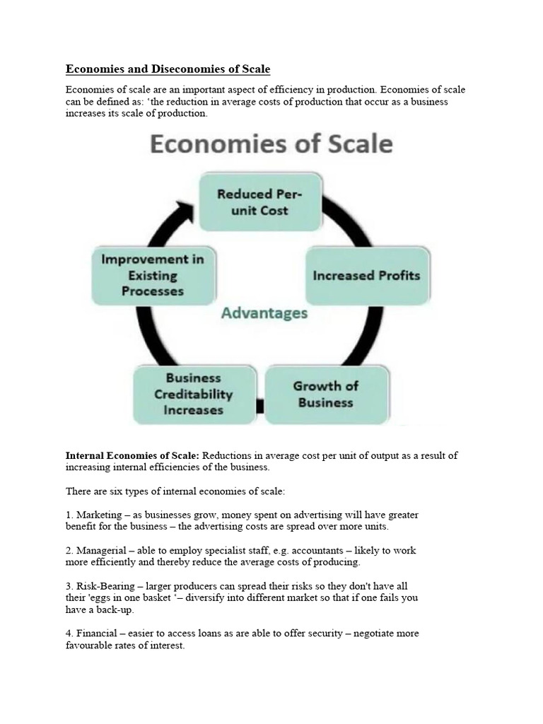 Economies and Diseconomies of Scale Explained | PDF | Economies Of ...