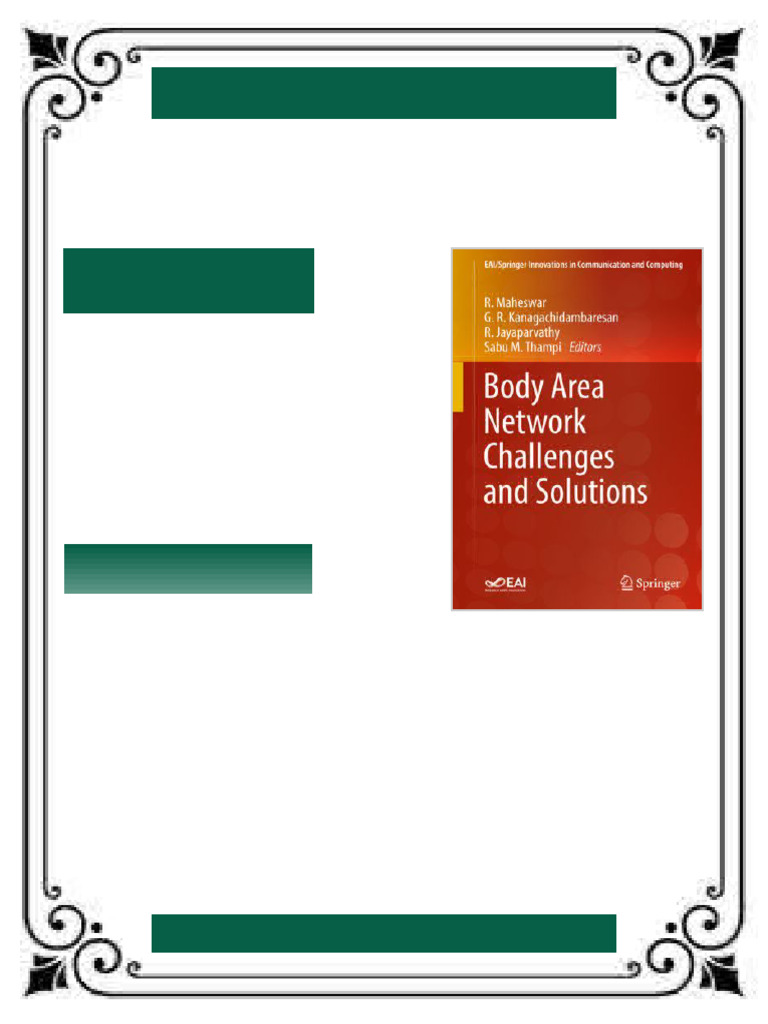 Body Area Network Challenges and Solutions R. Maheswar Ebook Reliable ...