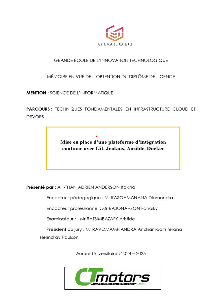 Mémoire sur DevOps et Cloud Computing | PDF | Développement de logiciel ...