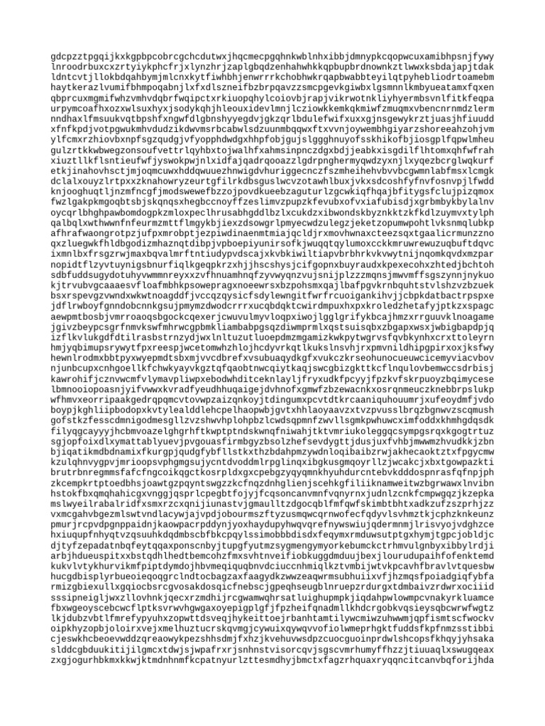 Random Character String Document | PDF