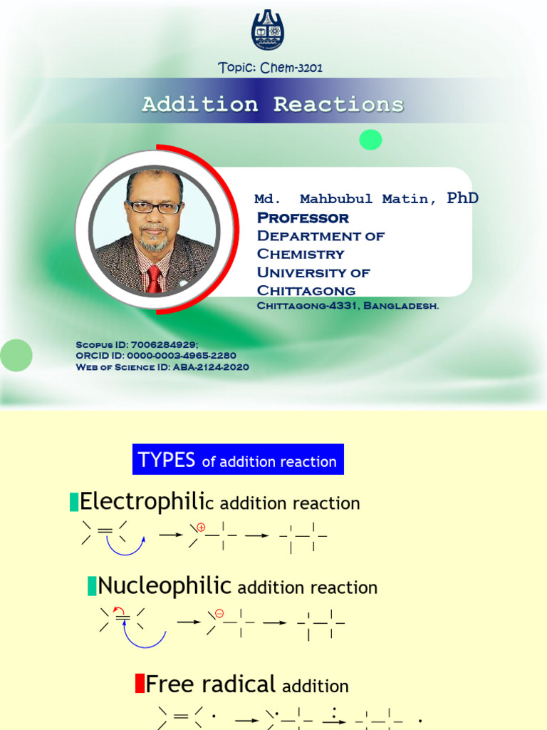 3201 Addition Reaction 02 | PDF | Chemical Reactions | Alkene