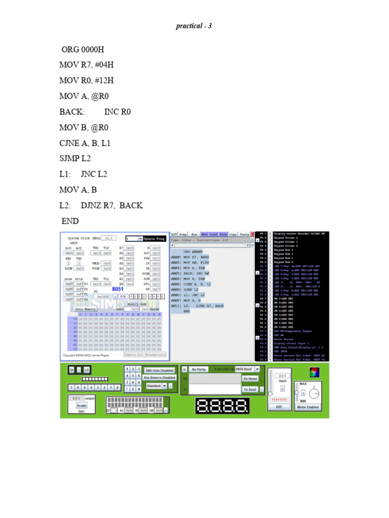 Assembly Language Practical Exercises | PDF