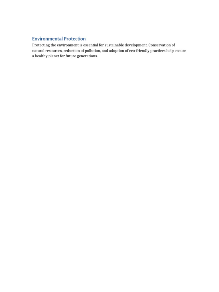 Document 3 Environmental Protection | PDF