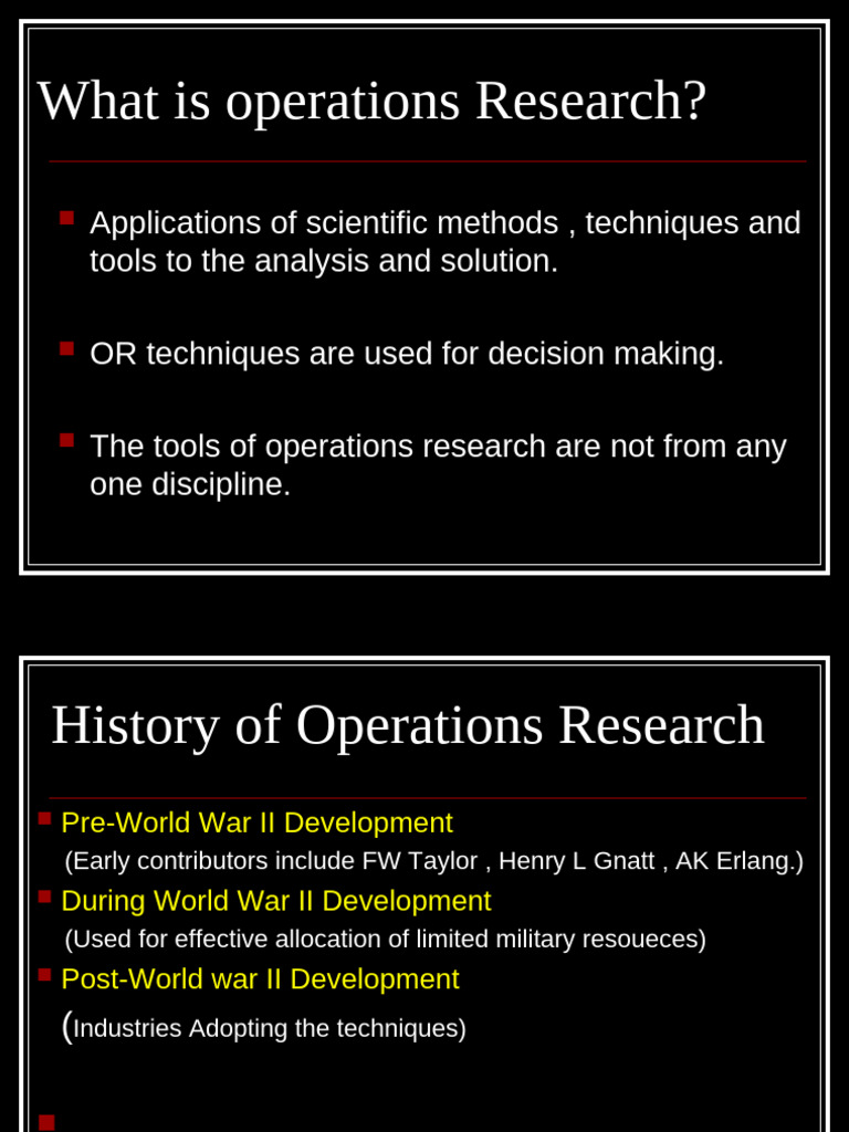 Operations Research | PDF