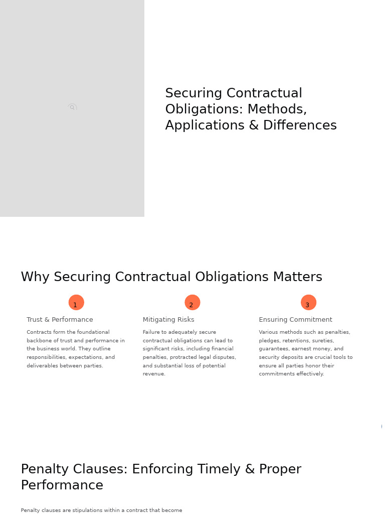 Securing Contractual Obligations Explained | PDF | Guarantee | Surety
