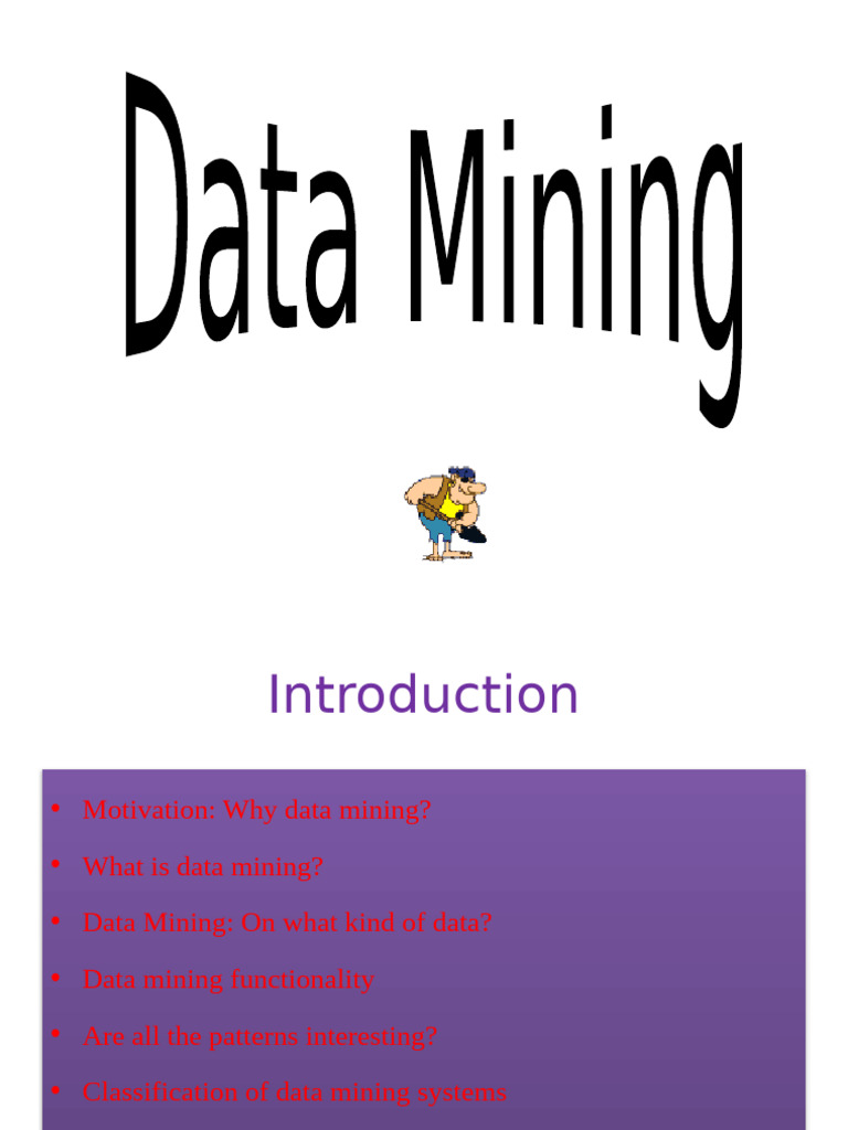 Data Mining Lecture 1 | PDF | Data Mining | Data