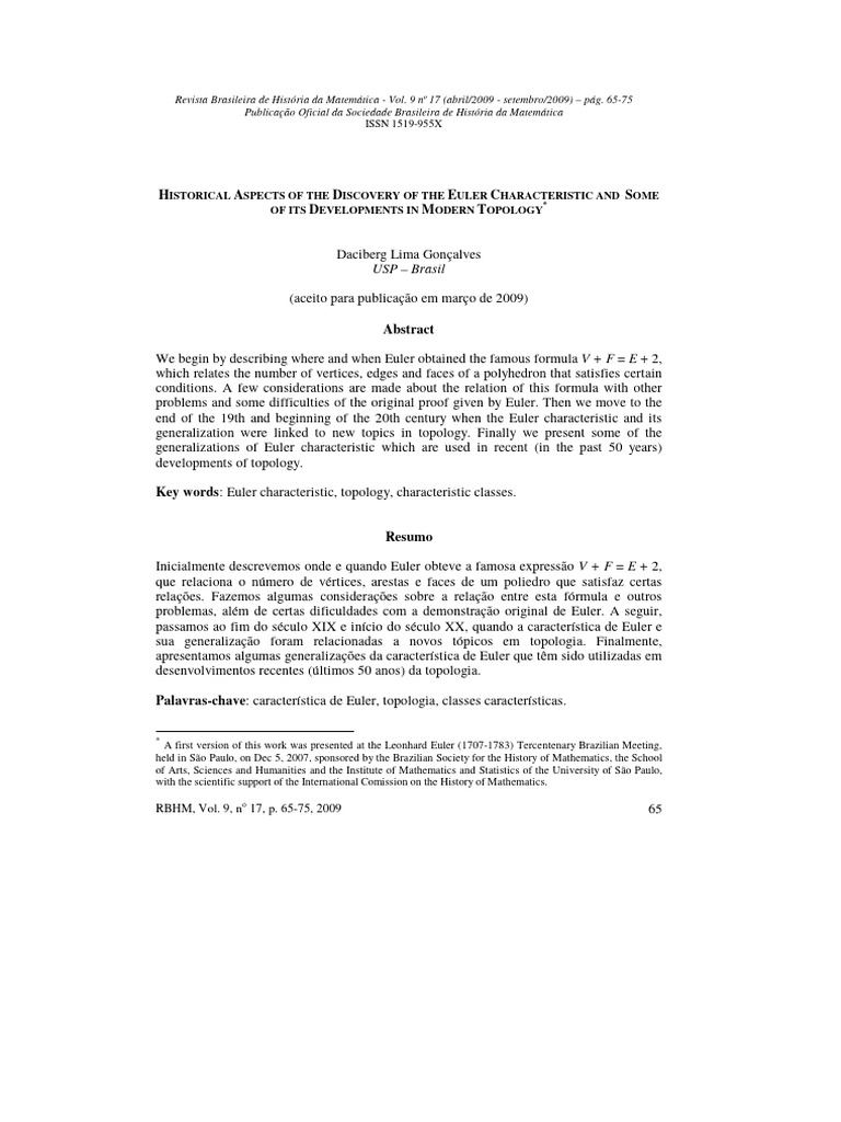 Euler Characteristic: Historical Insights | PDF | Tetrahedron | Mathematics