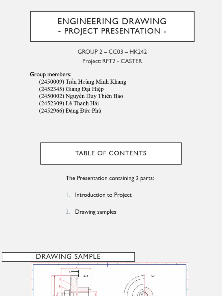 RFT2 Caster Engineering Drawing Presentation | PDF