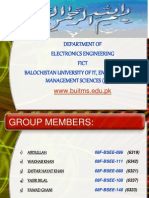 Department of Electronics Engineering Fict Balochistan University of It, Engineering and Management Sciences (Buitems)