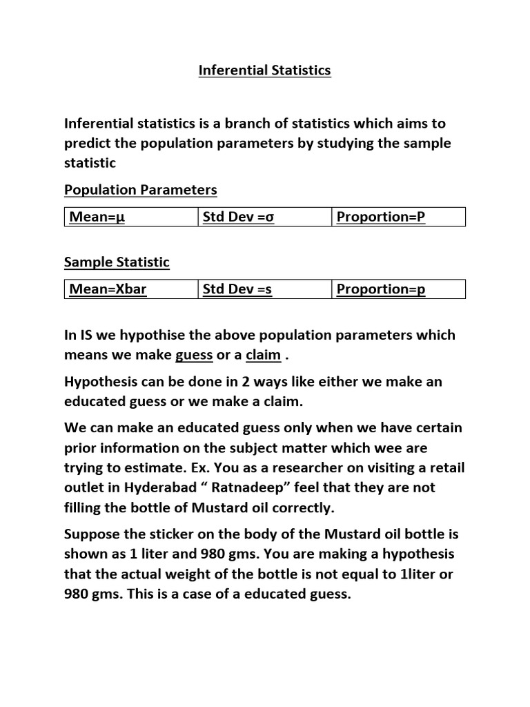 Inferential Stistics Data Analytics | PDF | Confidence Interval ...