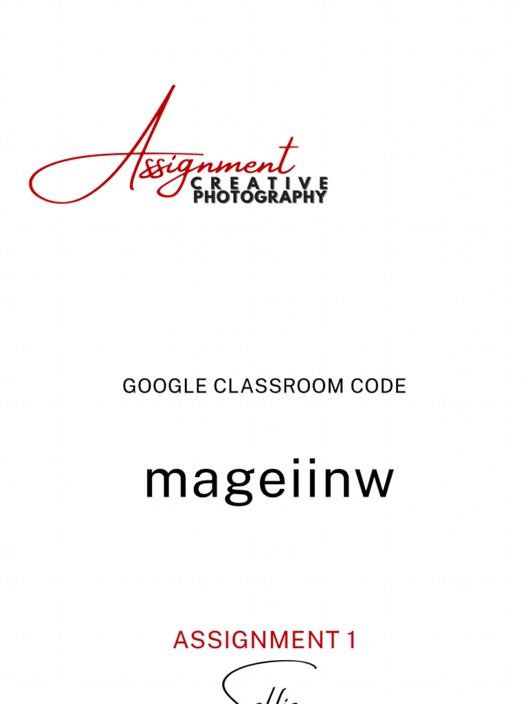 Assignments Semester 1 - Creative Photography | PDF