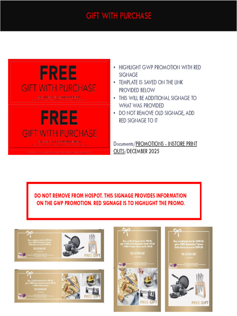 Gift With Purchase | PDF