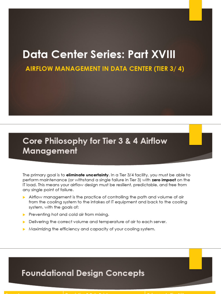 Airflow Management for Tier 3/4 Data Centers | PDF | Data Center ...