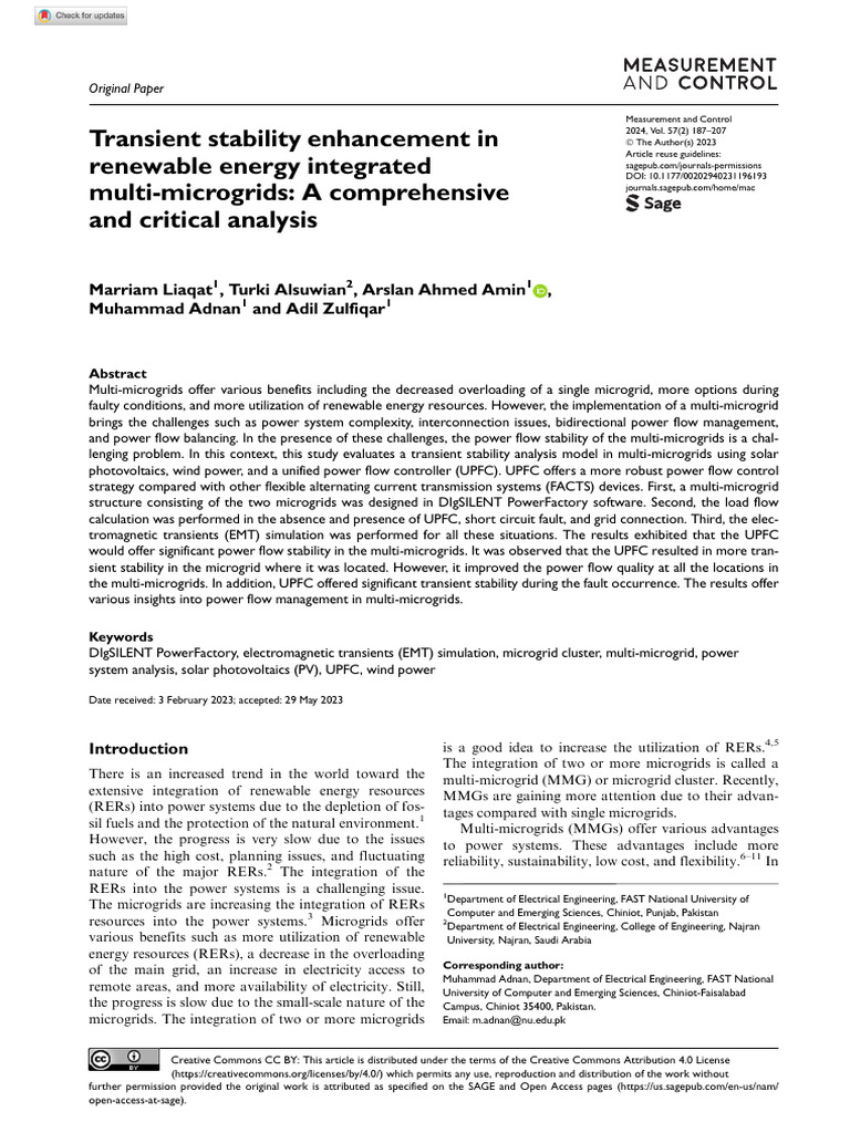 Enhancing Stability in Multi-Microgrids | PDF
