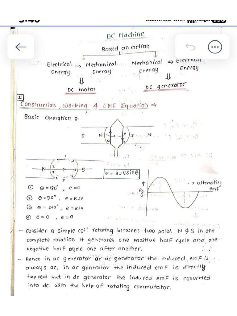 DC Machine - Lec 1 & 2 - Notes - by Rajan Sir@BIJZLI | PDF
