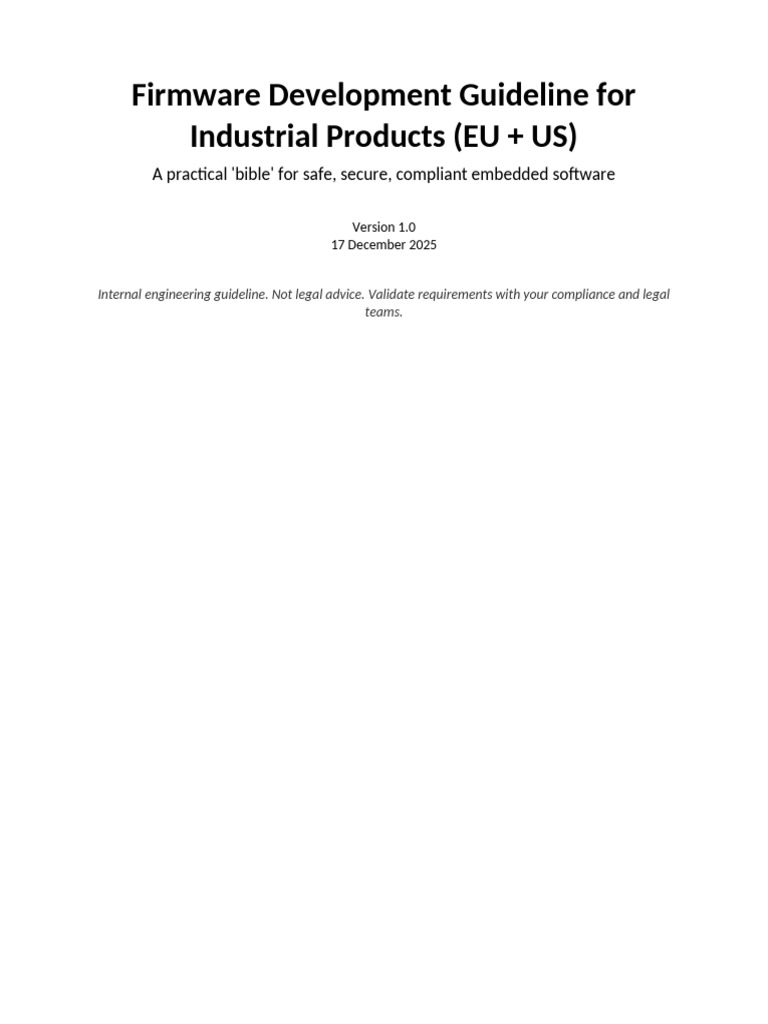 Industrial Firmware Development Guide | PDF | Computer Security | Security
