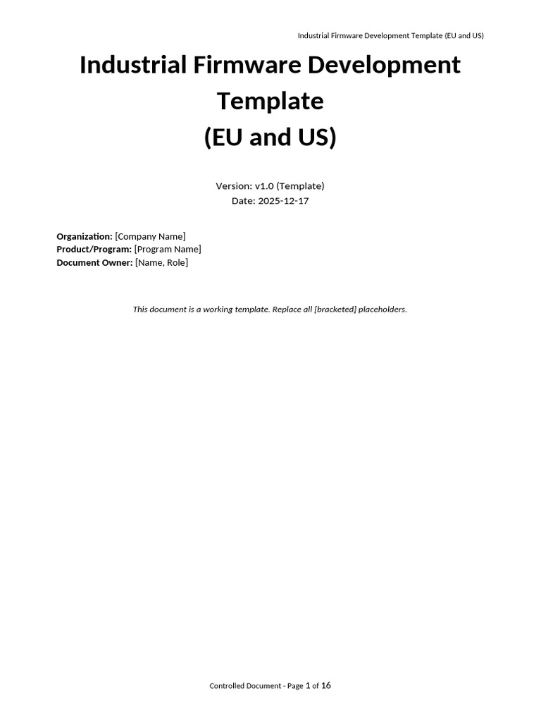 Industrial Firmware Development Template | PDF | Computer Security ...