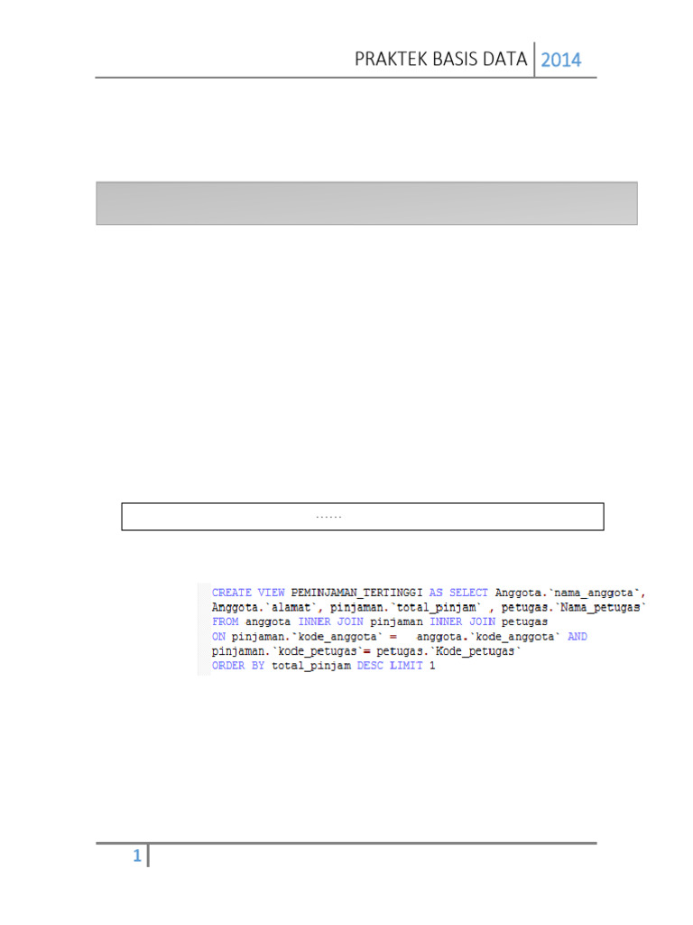 Panduan Praktis Menggunakan Views MySQL | PDF