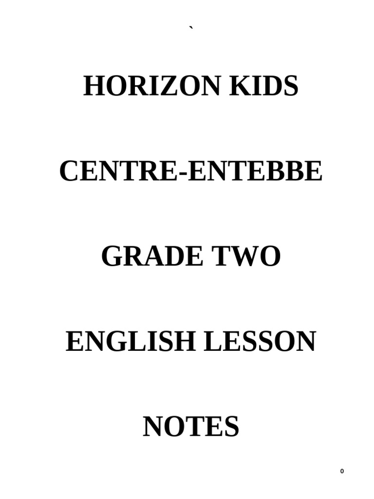 Grade Two English Nouns Lesson Plan | PDF | Plural | Adjective