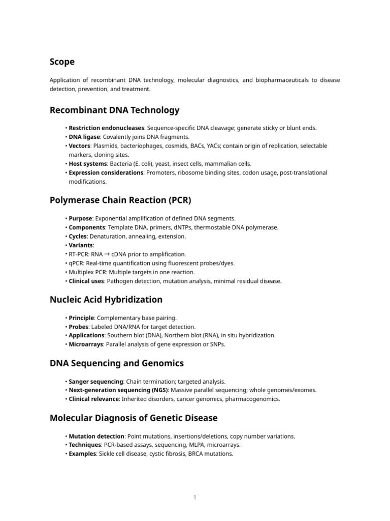 Recombinant DNA and Biopharmaceuticals Guide | PDF | Polymerase Chain ...
