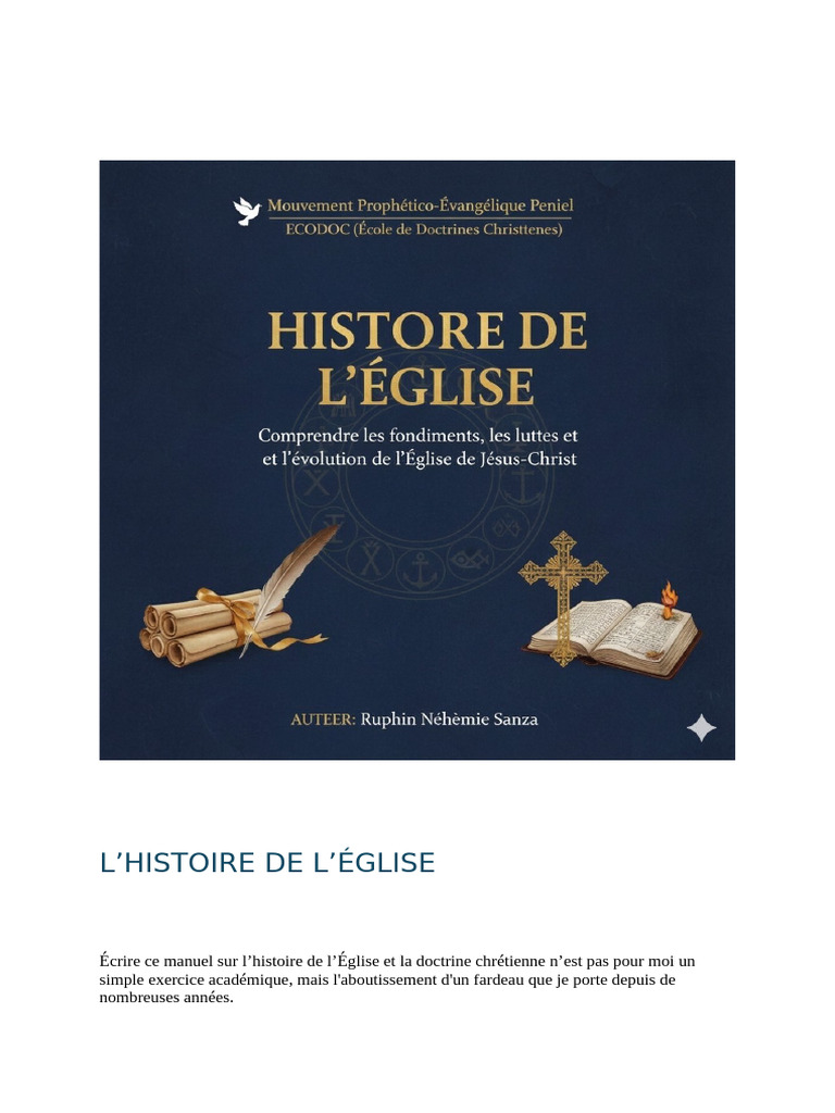Histoire et Doctrine de l'Église chrétienne | PDF | Saint-Esprit ...