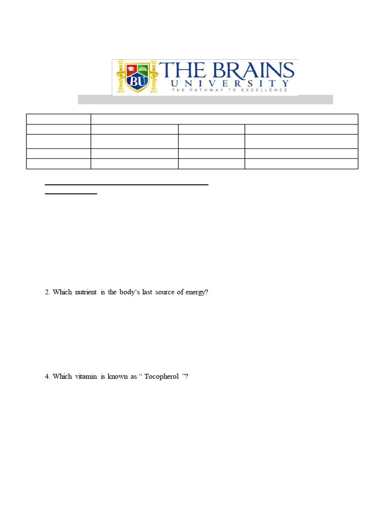 Nutrition Exam Questions 2024/2025 | PDF | Calorie | Food Energy