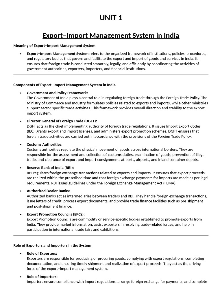 Export-Import Management in India | PDF | Economies | Business