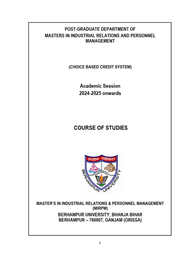 Master's in Industrial Relations Program | PDF | Human Resource ...