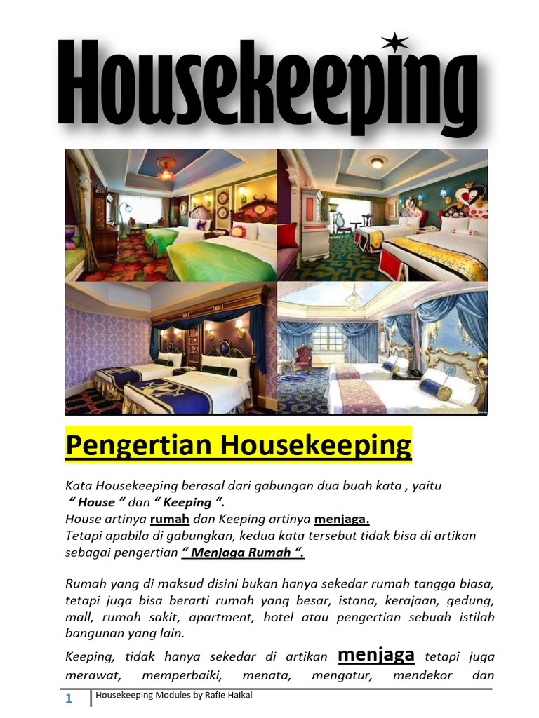 Modul Housekeeping di Hotel | PDF